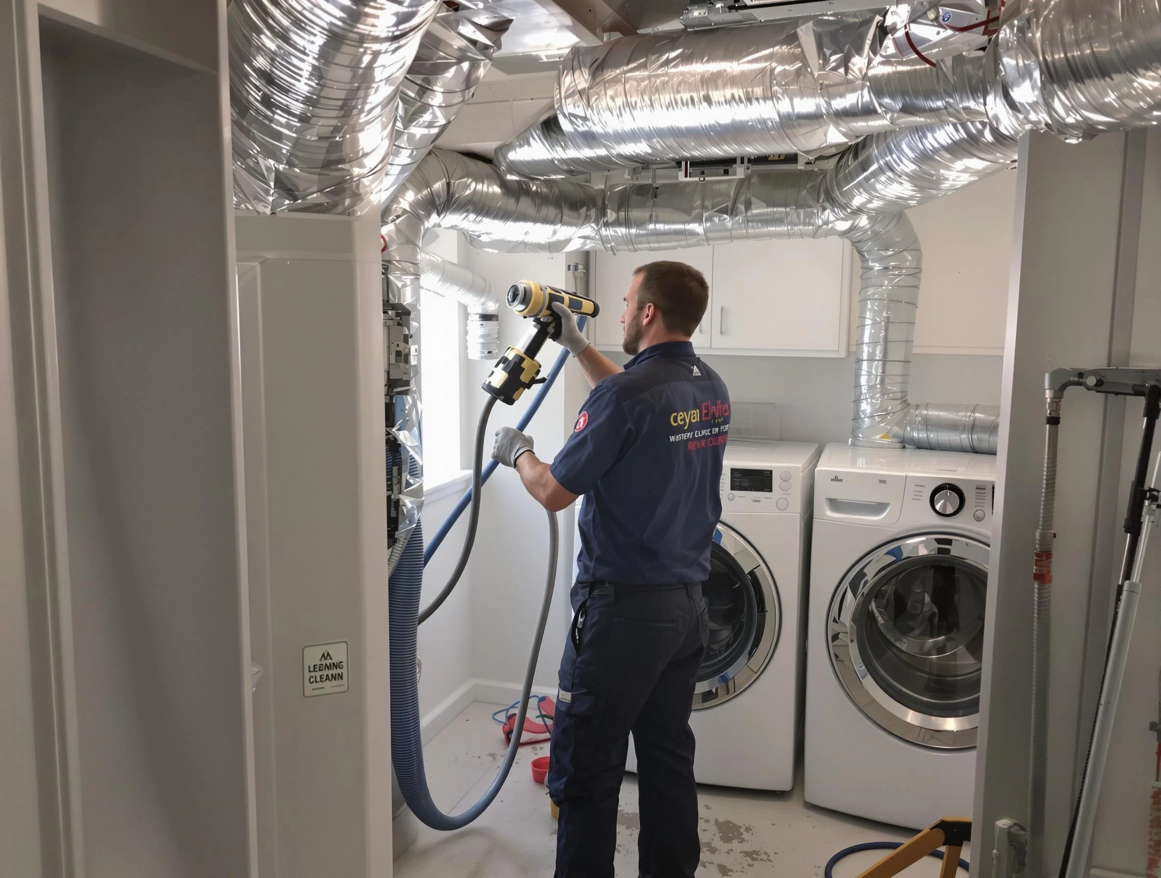 Fairview Dryer Vent Cleaning specialist using advanced equipment for thorough duct cleaning in Fairview