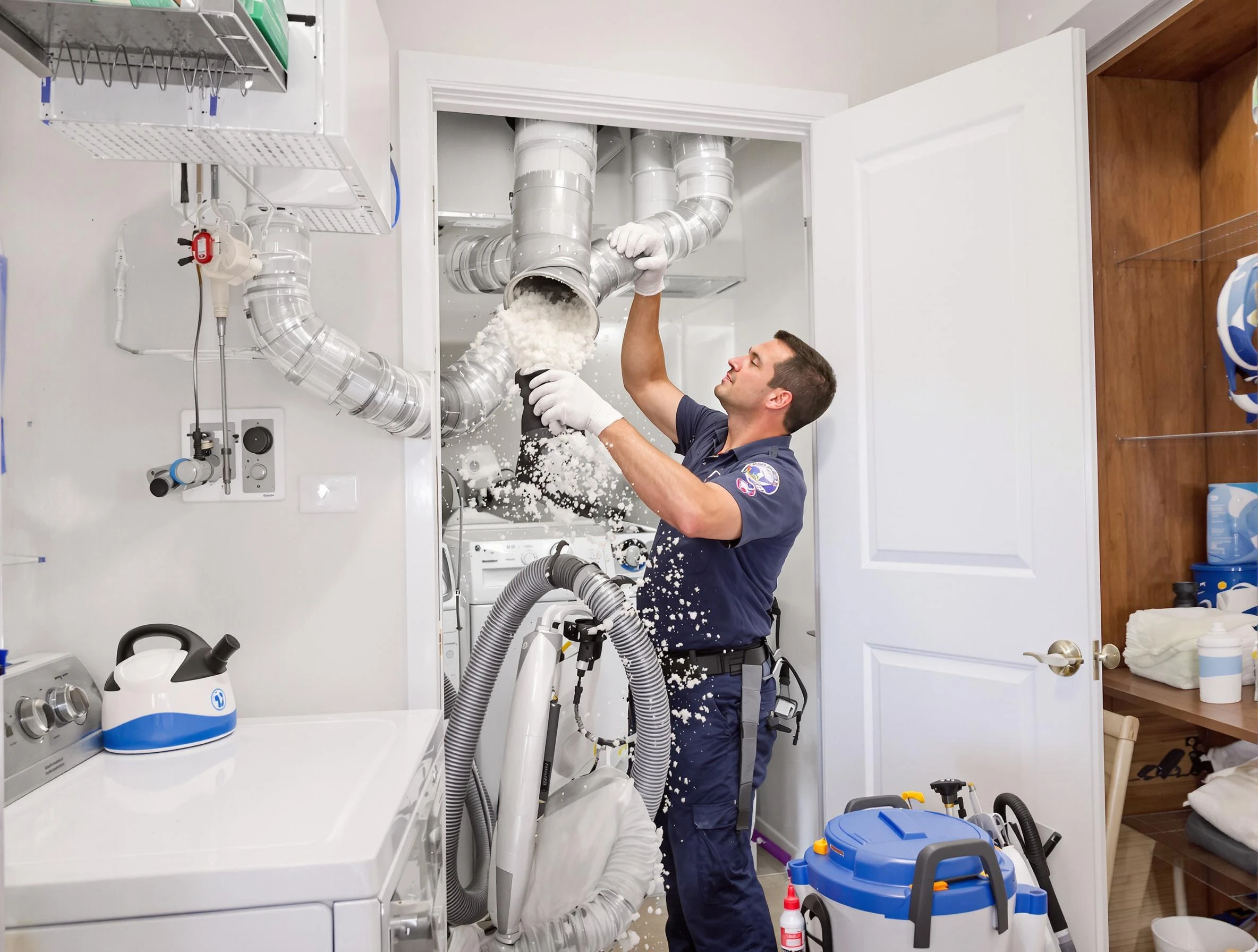 Fairview Dryer Vent Cleaning technician delivering thorough residential dryer vent cleaning service in Fairview